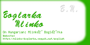 boglarka mlinko business card